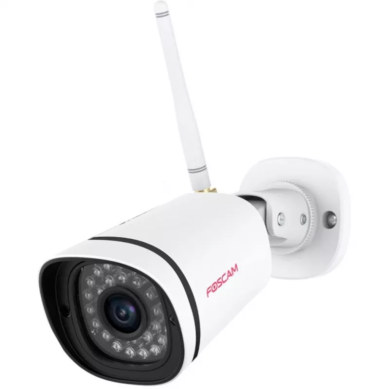 FOSCAM FN7108W-B4-1T 8 kanalų belaidė NVR apsaugos sistema su 4x FI9910W 1080P kulkos formos kameromis, 1TB HDD, balta