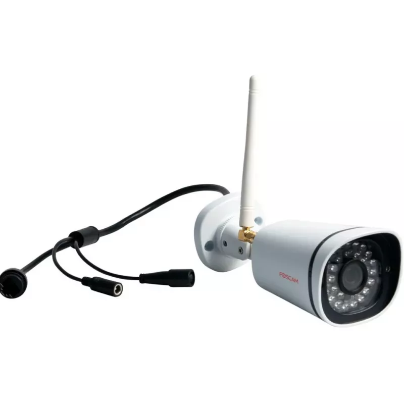 FOSCAM FN7108W-B4-1T 8 kanalų belaidė NVR apsaugos sistema su 4x FI9910W 1080P kulkos formos kameromis, 1TB HDD, balta
