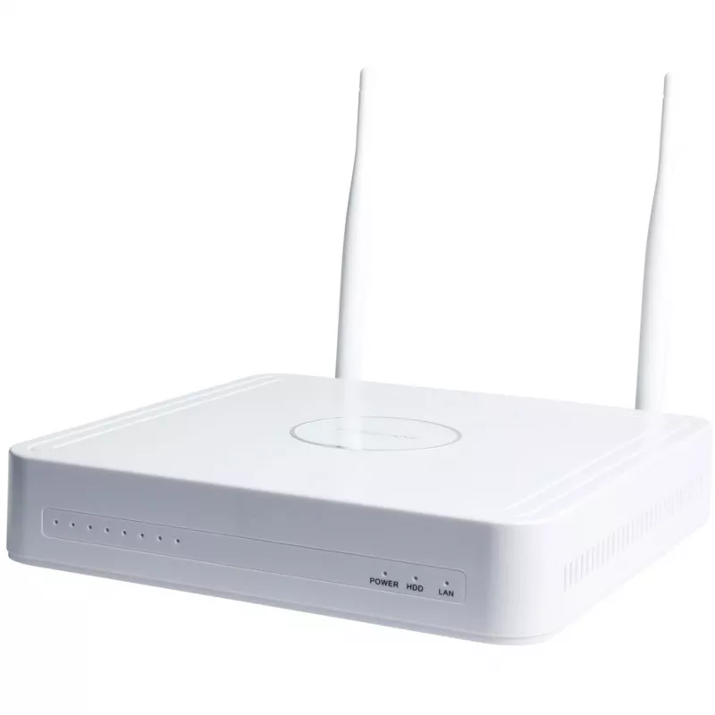 FOSCAM FN7108W-B4-1T 8 kanalų belaidė NVR apsaugos sistema su 4x FI9910W 1080P kulkos formos kameromis, 1TB HDD, balta