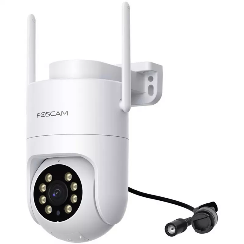 Foscam PD8 belaidė stebėjimo kamera balta 8MP (3840x2160), WiFi 6 Dual Band, milimetrinių bangų radaras, 360° automatinis sekimas, Pan & Tilt
