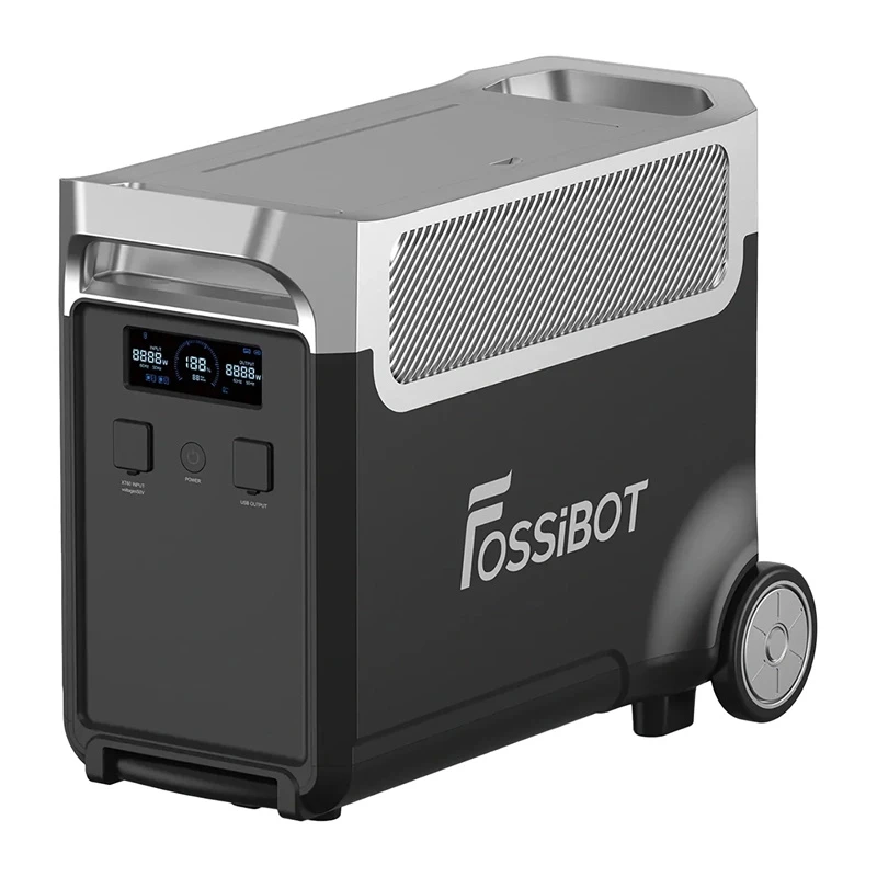 FOSSIBOT FB3840 3840Wh LiFePO4 nešiojama elektrinė stotis 2200W gryno sinusinio signalo AC išvestis, paruošta saulės energijai, išplečiama baterija