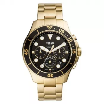 Fossil FS5727 Vyriškas Chronografo Kvarcinis Laikrodis 46mm Juodas Ciferblatas Juoda Oda