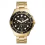 Fossil FS5727 Vyriškas Chronografo Kvarcinis Laikrodis 46mm Juodas Ciferblatas Juoda Oda