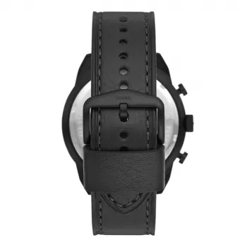Fossil FS5874 Vyriškas laikrodis su mėlynu ciferblatu ir rudu odiniu dirželiu, 42 mm