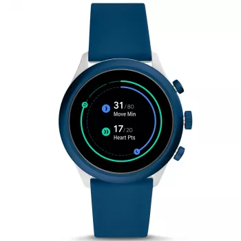 Fossil FTW4036 Gen 5 Smartwatch 44mm Stainless Steel Silicone Strap Wear OS