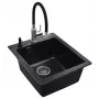 Franke SQS100+5543+DS+AF Simplex kriauklė su maišytuvu ir muilo dozatoriumi, juoda (Onyx)