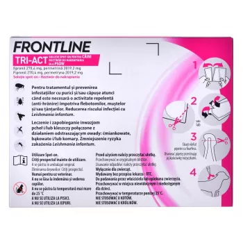 FRONTLINE Tri-act L 20-40 kg - Parazitų lašai šunims - 3 x 4 ml