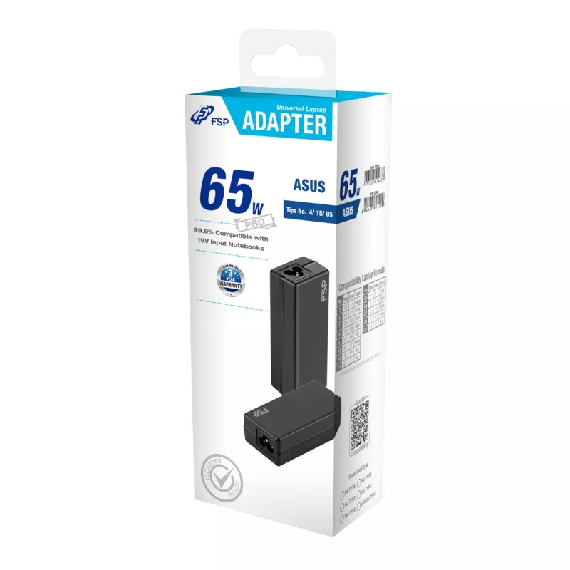 FSP PRO 65W universalus nešiojamojo kompiuterio adapteris – Asus