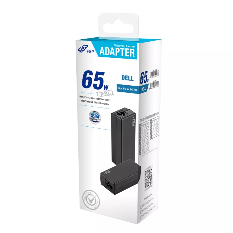 FSP PRO 65W universalus nešiojamojo kompiuterio adapteris – Dell