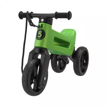 Funny Wheels Rider Super Sports Balansinis dviratis, žalias, 2-in-1 konvertuojamas, 10 colių EVA ratai