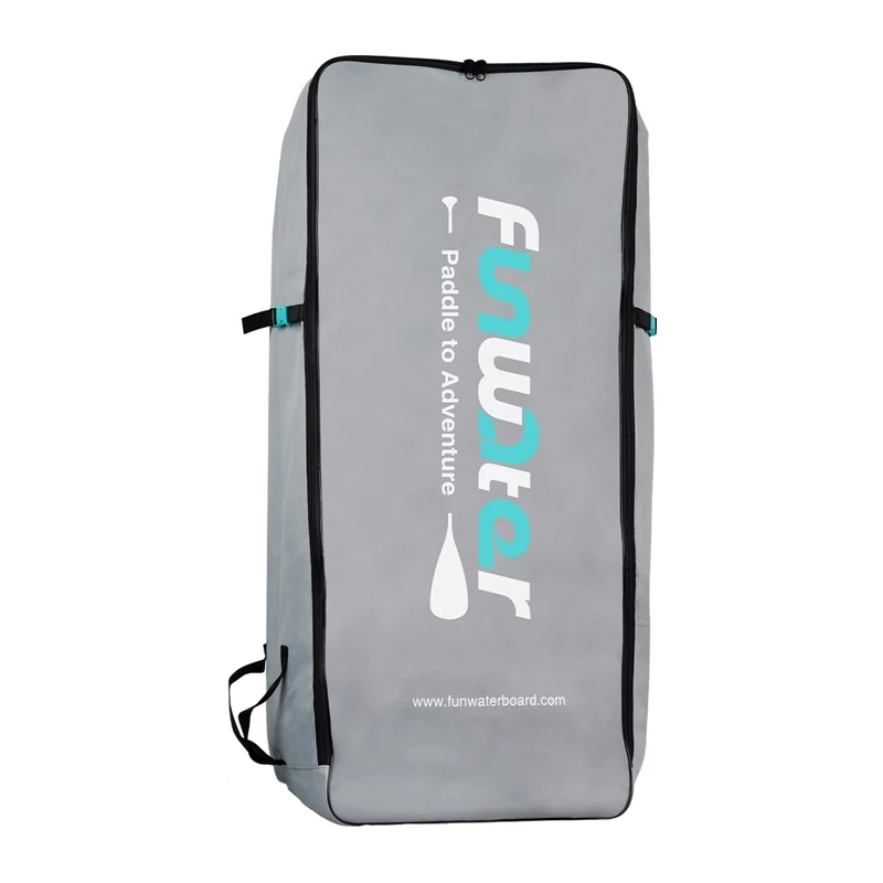 FunWater SUP kuprinė (pilka) – 120L, tvirtas oksfordinis audinys, paminkštinti diržai