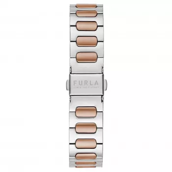 FURLA Arco Chain moteriškas kvarcinis laikrodis 38mm nerūdijančio plieno tinklelio apyrankė rožinio aukso atspalvis