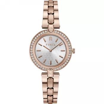 FURLA Arco Chain Moteriškas Kvarcinis Laikrodis WW00002003L3 34mm Sidabrinis Nerūdijantis Plienas