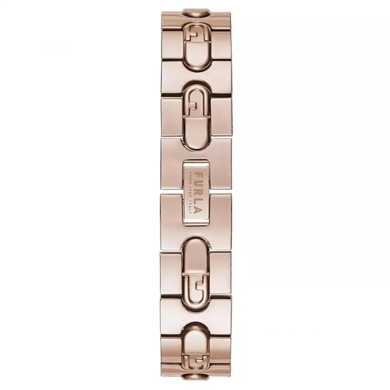 FURLA Arco Mini Women's Quartz Watch WW00004008L3 30mm Silver White Dial Black Leather Strap