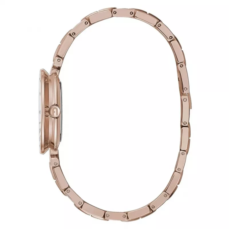 FURLA Arco Mini Women's Quartz Watch WW00004008L3 30mm Silver White Dial Black Leather Strap
