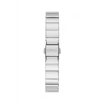 FURLA Logo moteriškas laikrodis WW00005011L1 32mm rožinio aukso spalvos nerūdijančio plieno korpusas, rožinis odinis dirželis, kvarcinis analoginis
