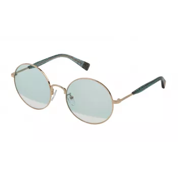 FURLA SFU235-56300V Moteriški drugelio/katės akies akiniai nuo saulės - Havana/rudas acetato rėmelis, rudi gradientiniai lęšiai, 56/20/135 mm