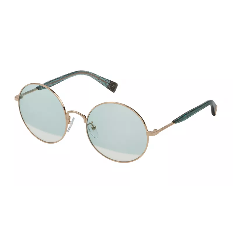 FURLA SFU235-56300V Moteriški drugelio/katės akies akiniai nuo saulės - Havana/rudas acetato rėmelis, rudi gradientiniai lęšiai, 56/20/135 mm