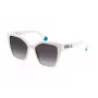 FURLA SFU686-5403GF Moteriški stačiakampiai akiniai nuo saulės Havana rudos spalvos acetato rėmeliu, gradientiniai rudi lęšiai 54/18/140 mm