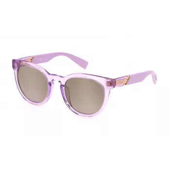 FURLA SFU687-516PFG Moteriški akiniai nuo saulės Havana acetato rėmeliu, rudi gradientiniai lęšiai 51mm