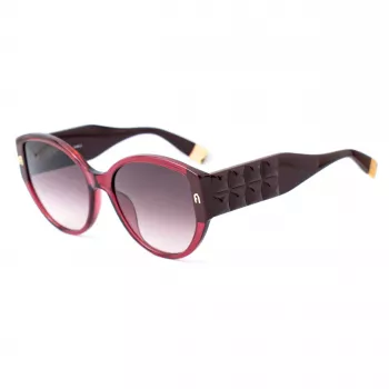 FURLA SFU784-570AFD Moteriški akiniai nuo saulės Havana acetato rėmelis rudi gradientiniai lęšiai 57/19/140 mm