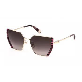FURLA SFU786V570AHL Moteriški akiniai nuo saulės Havana Brown acetatinis rėmas Brown Gradient lęšiai 57/14/140 mm