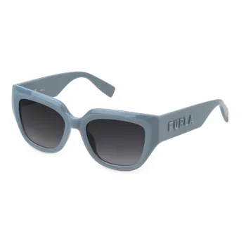 FURLA SFU809V5304GT Moteriški kvadratiniai akiniai nuo saulės Havana Brown Gradient 53mm