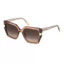 FURLA SFU818-550805 Moteriški katės akies formos akiniai nuo saulės, Havana acetato rėmelis, rudi gradientiniai lęšiai, 55/18/140 mm