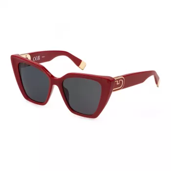 Furla SFU879-5409LB Moteriški akiniai nuo saulės - Acetatinis rėmelis, UV400 apsauga, 54 mm lęšiai
