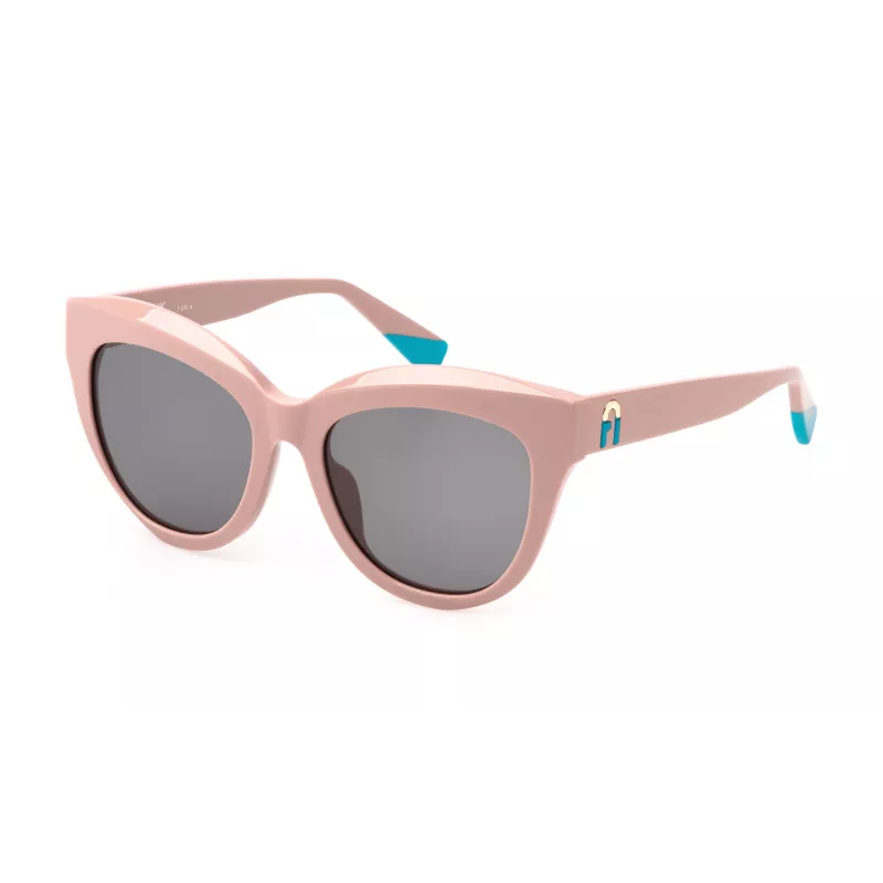 FURLA Moteriški katės akies akiniai nuo saulės SFU780-540816 Havana Acetatas Gradientiniai rudi lęšiai 54/15/140 mm
