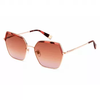 FURLA Moteriški akiniai nuo saulės SFU599V58300K Drugelis Havana Acetato Rėmas Rudi Gradientiniai Lęšiai 58mm