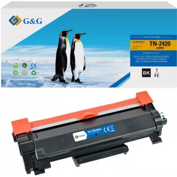 G&G 20319 XXL suderinama tonerio kasetė, skirta Brother TN-2420 - juoda, 3000 puslapių išeiga
