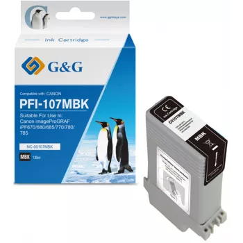 G&G Tinte komp. mit Canon PFI-107MBK/ 6704B001 Matt-Schwarz