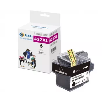 G&G suderinama juoda rašalo kasetė Brother LC422XLBK (3000 puslapių) 20584
