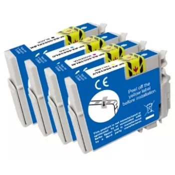 G&G suderinama Epson 603XL didelio našumo rašalo kasetė 4 vienetų rinkinys – juoda, žydra, purpurinė, geltona (GP-E603XLBKCMY-4P)