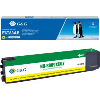 G&G suderinama rašalo kasetė geltona High Yield 7000 puslapių, skirta HP PageWide Pro 452/477