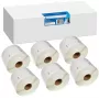 G&G suderinami etikečių ritiniai 32x57mm juoda ant baltos, 6 ritinių x 1000 etikečių, skirta Dymo 11354/S0722540