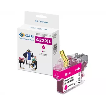 G&G suderinama purpurinė rašalo kasetė, skirta Brother LC422XLM (1500 puslapių) - 20586
