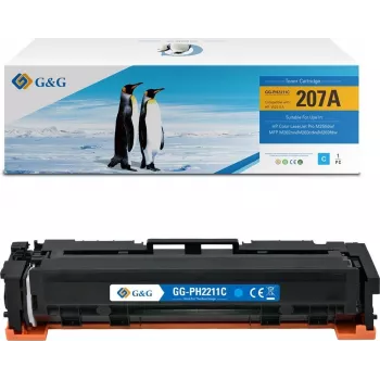 G&G suderinamas kasečių kasetė HP 207A / W2211A (ciano spalvos)