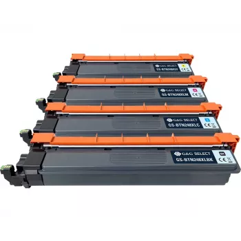 G&G suderinamų tonerio kasečių rinkinys Brother TN-248XL (juoda, žydra, purpurinė, geltona) – 4 vnt. paketas, iš viso 9900 puslapių GS-BTN248KCMY-4P