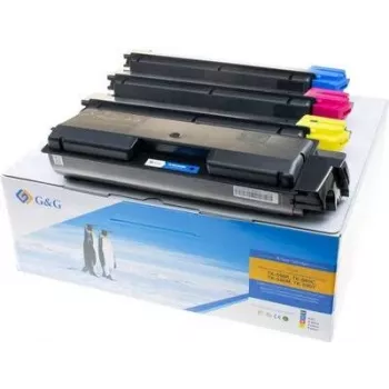G&G suderinamas tonerio rinkinys Kyocera TK-590BK/C/M/Y (juodas, žydras, purpurinis, geltonas, 4 vienetų rinkinys) 15019