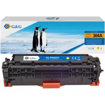G&G suderinama geltona tonerio kasetė, skirta HP 304A (CC532A) - 2 800 puslapių 14385