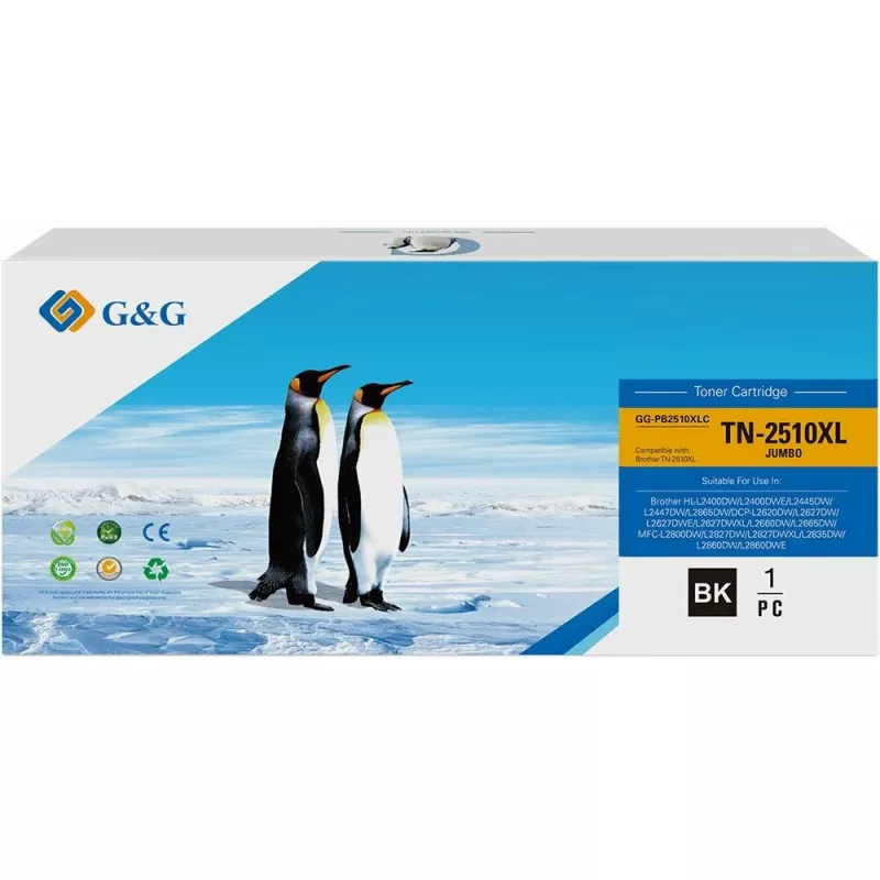 G&G GG-PB2510XLC didelės talpos suderinama tonerio kasetė, skirta Pantum P2500/M6500/M6550/M6600 – juoda (6000 puslapių)