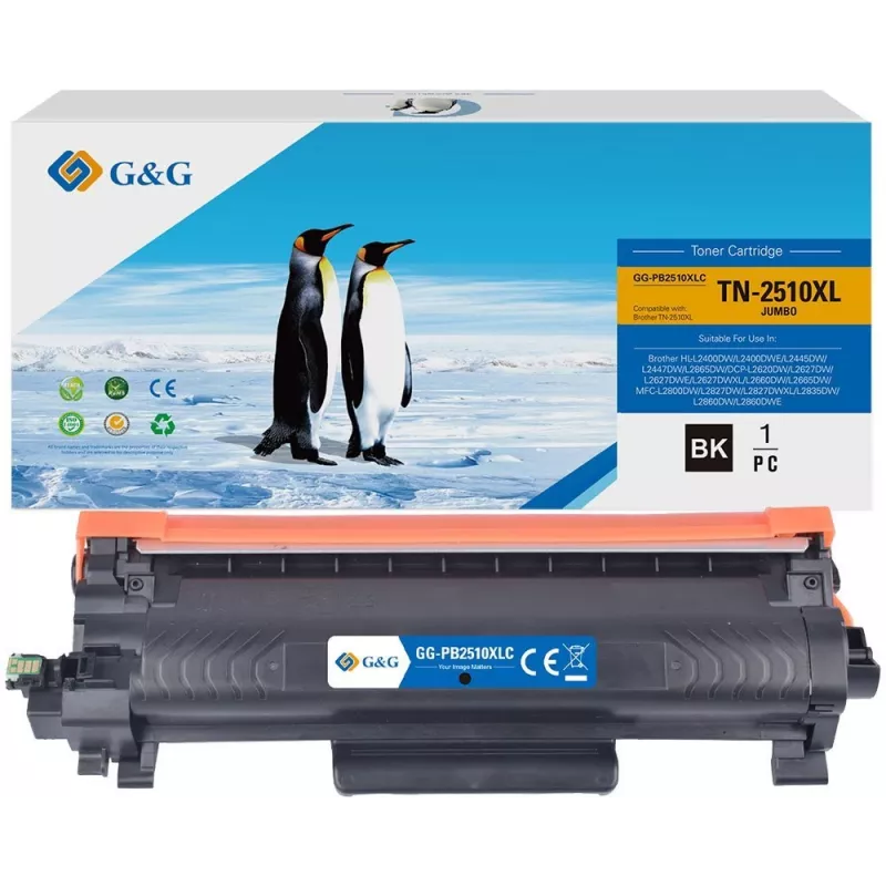 G&G GG-PB2510XLC didelės talpos suderinama tonerio kasetė, skirta Pantum P2500/M6500/M6550/M6600 – juoda (6000 puslapių)