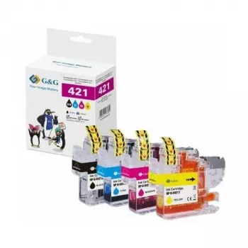G&G GP-B421BKCMY-4P rašalo kasetės 4 vnt., suderinamos su HP OfficeJet Pro (juoda, žydra, rausvai raudona, geltona) High Yield 950XL/951XL