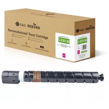 G&G Reborn suderinamas kasečių toneris, skirtas Canon C-EXV 64 (5755C002) – rausvai raudonas