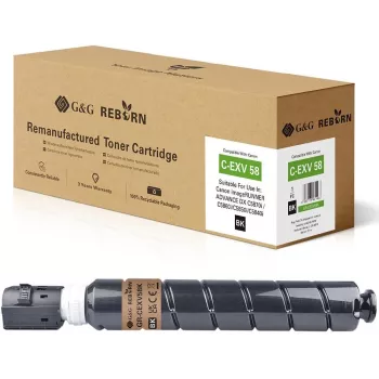 G&G Reborn Tonerio kasetė, suderinama su Canon C-EXV58 (3763C002) Juoda (22052)