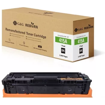 G&G Reborn Tonerio kasetė, pakeičianti HP 415A juodą, 2400 puslapių, perdirbta 21269