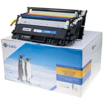 G&G Toner 4 rinkinys, skirtas Samsung CLT-P404C / HP SU365A juodai, žydrai, rausvai, geltonai