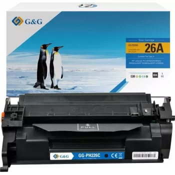 G&G Toner, suderinamas su HP 26A / CF226A (juodas, 3 100 puslapių)